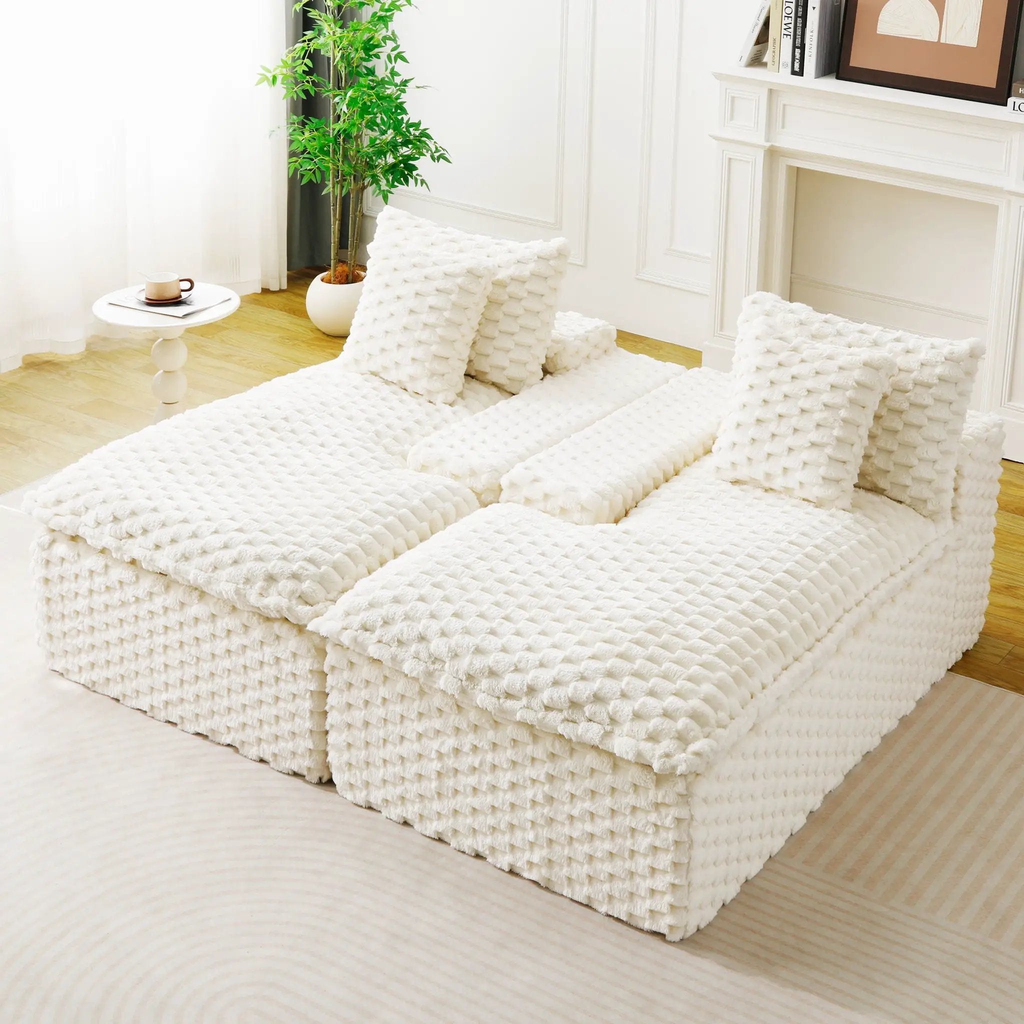 Double Chaise Lounge With Full Compressed Sponge by Unique Piece Furniture
