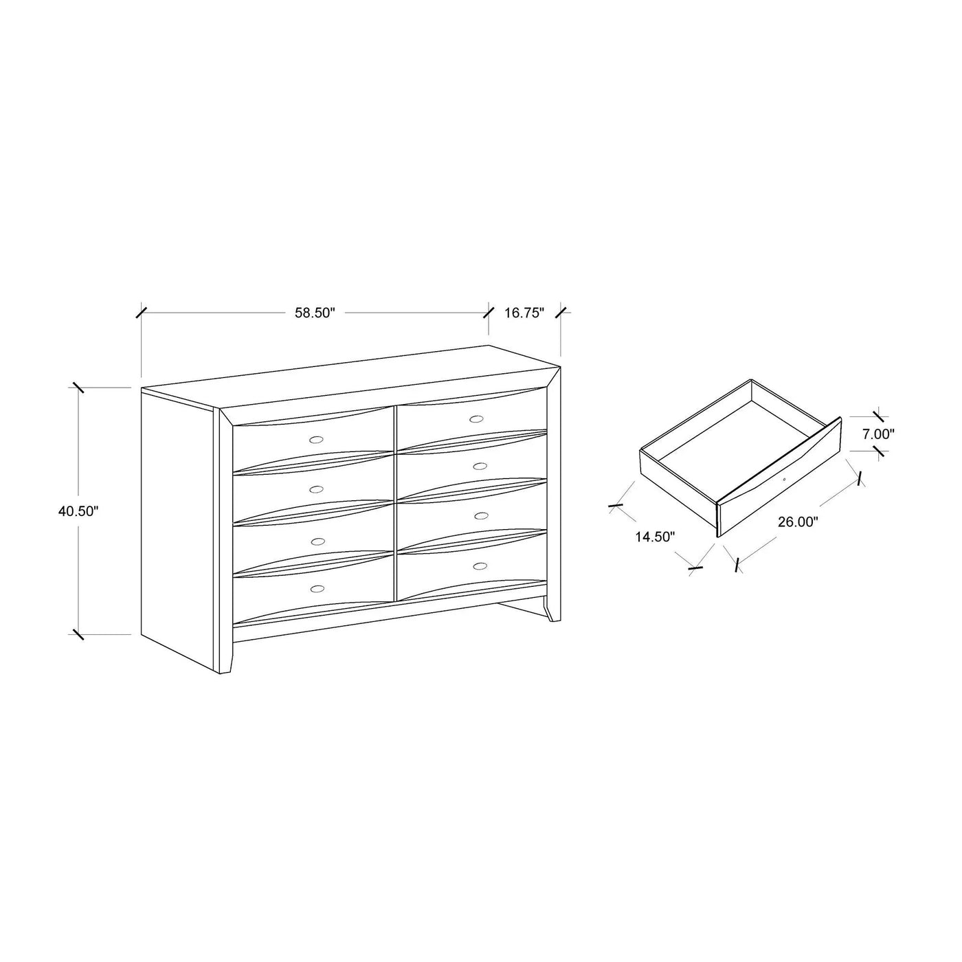 Lucille - Dresser With Spacious Drawers by Unique Piece Furniture
