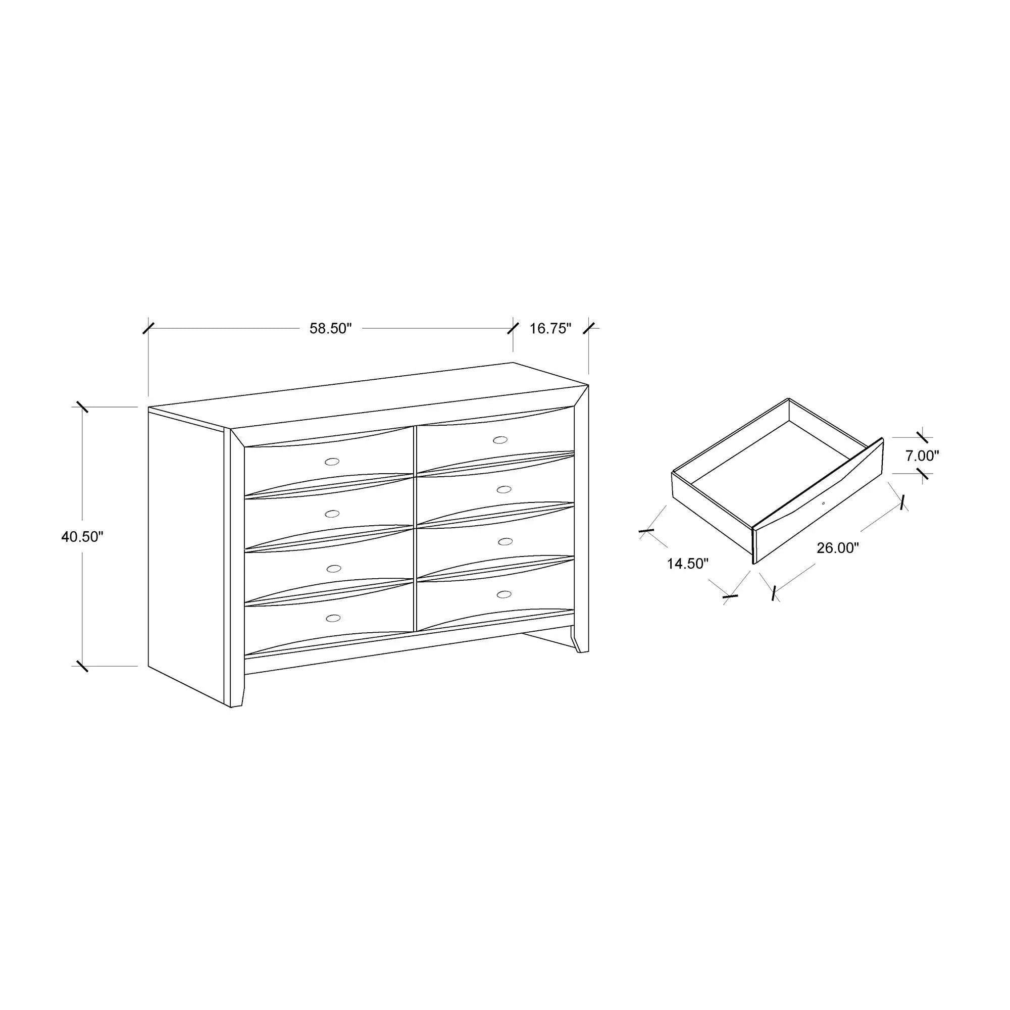 Lucille - Dresser With Spacious Drawers by Unique Piece Furniture