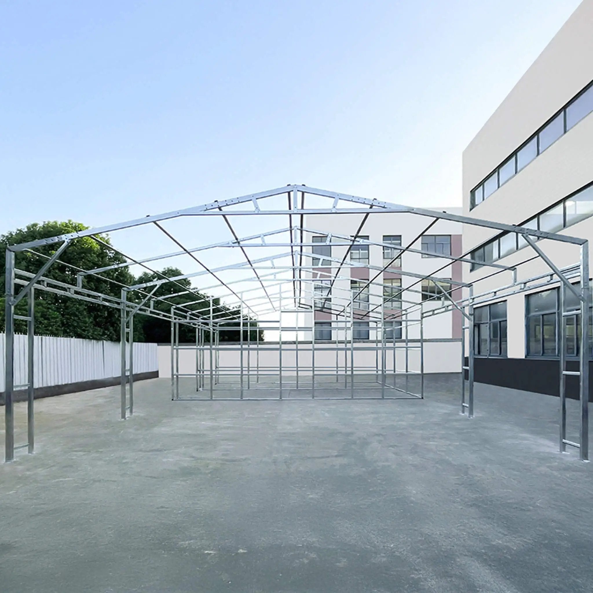 [23X46FT] Heavy-Duty Steel Garage Storage Shed With Reinforced Roof And 2 Doors (SAK29384) by SAKSBY WHOLESALE