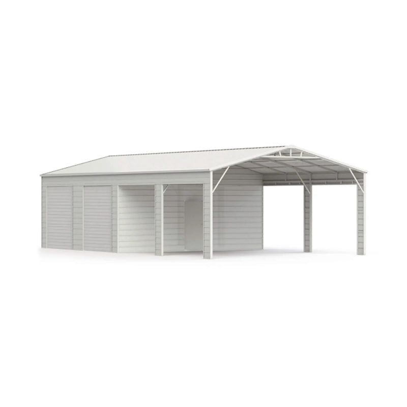 [23X46FT] Heavy-Duty Steel Garage Storage Shed With Reinforced Roof And 2 Doors (SAK29384) by SAKSBY WHOLESALE