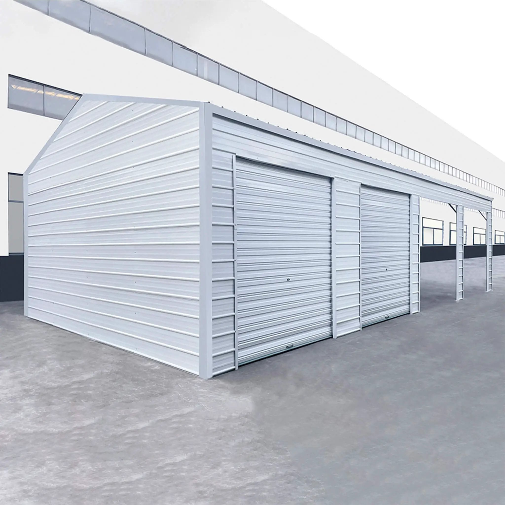 [23X46FT] Heavy-Duty Steel Garage Storage Shed With Reinforced Roof And 2 Doors (SAK29384) by SAKSBY WHOLESALE
