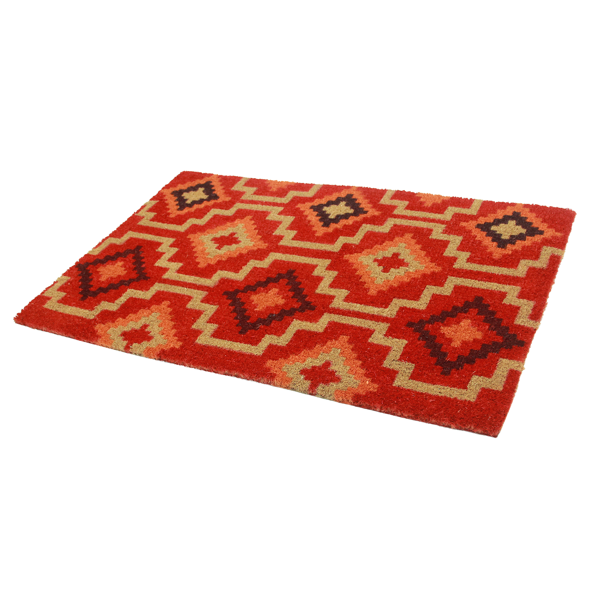 Lhasa Kilim - Red Coir Doormat by Fab Habitat