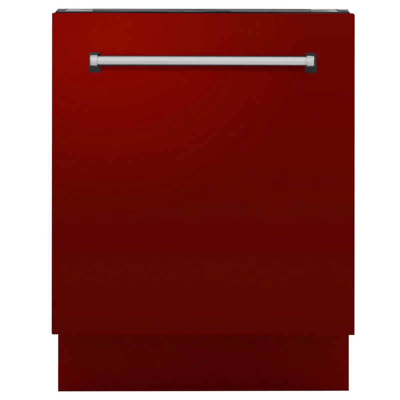 24" Dishwasher with Red Gloss panel, Stainless Tub, DWV-RG-24 by Farmhouse Kitchen and Bath