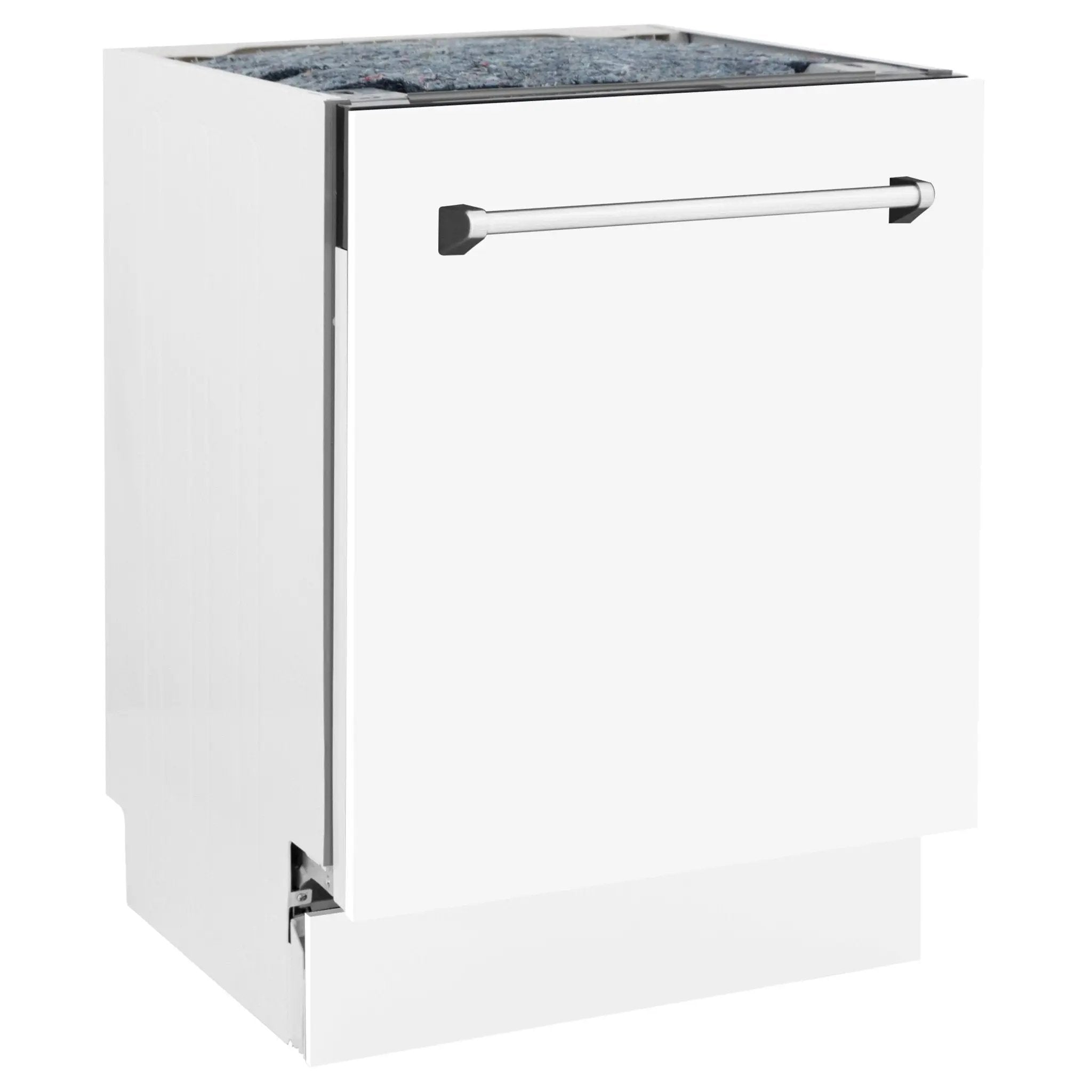 24" Dishwasher with White Matt panel, Stainless Tub, DWV-WM-24 by Farmhouse Kitchen and Bath
