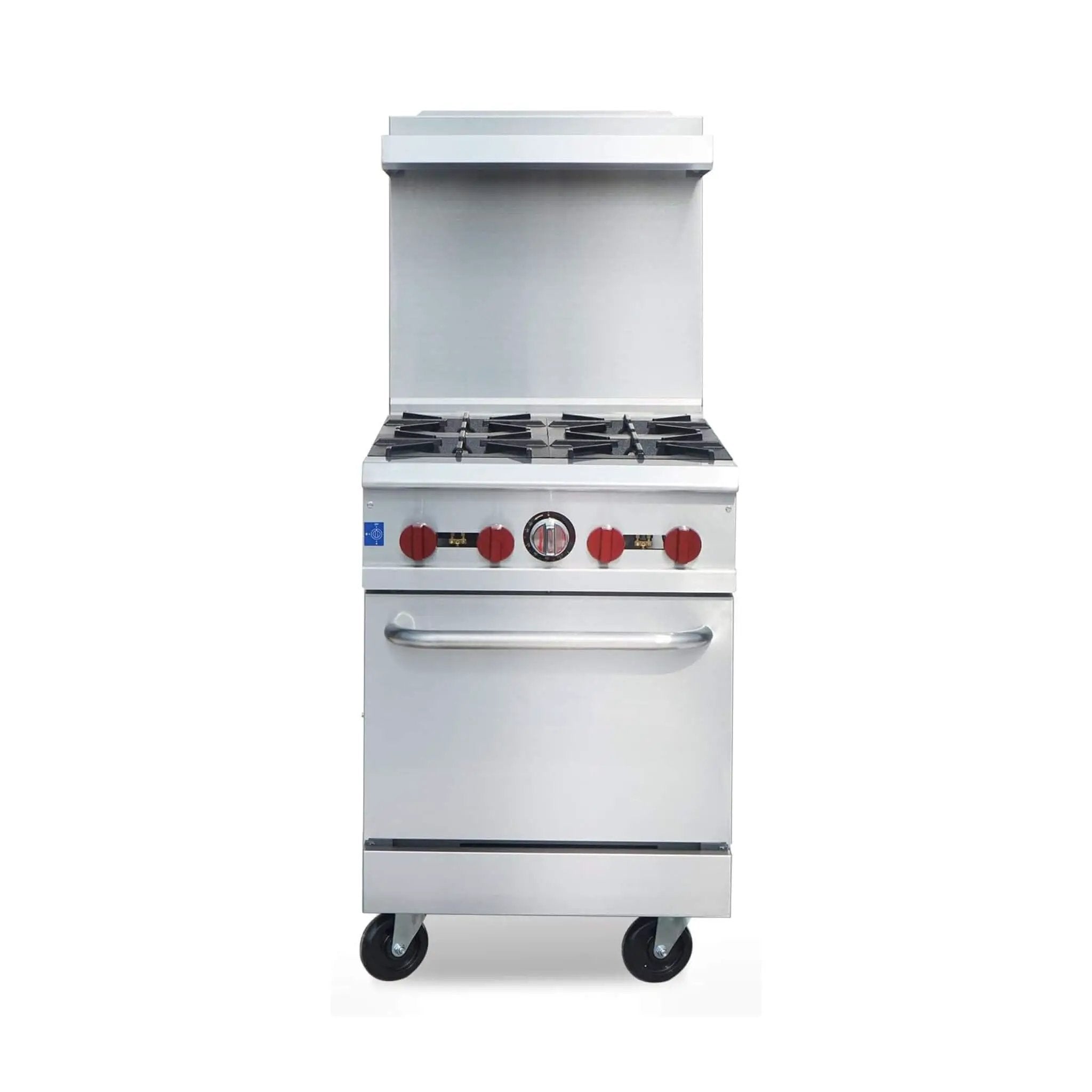 24-Inch Commercial 151K BTU 4-Burner Stainless Steel Freestanding Gas Range (SAK70931) by SAKSBY WHOLESALE