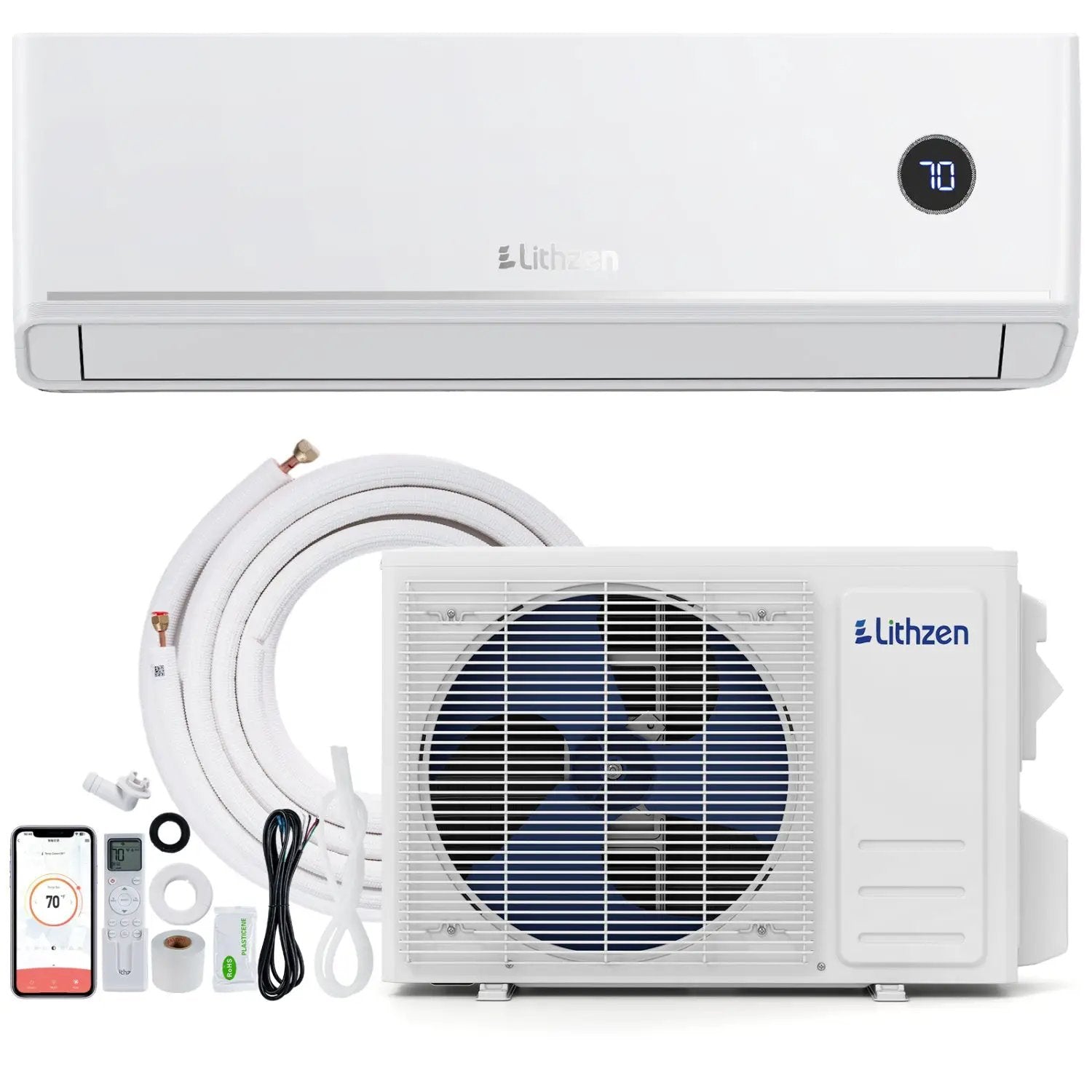 24000 BTU 18.1 SEER2 208/230V Mini Split Air Conditioner Works with Alexa by DirectDeals