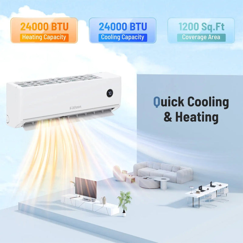 24000 BTU 18.1 SEER2 208/230V Mini Split Air Conditioner Works with Alexa by DirectDeals