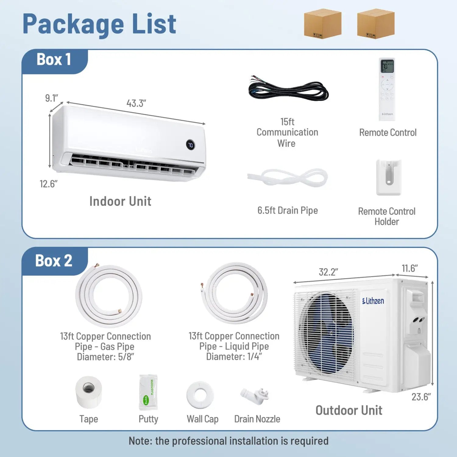 24000 BTU 18.1 SEER2 208/230V Mini Split Air Conditioner Works with Alexa by DirectDeals