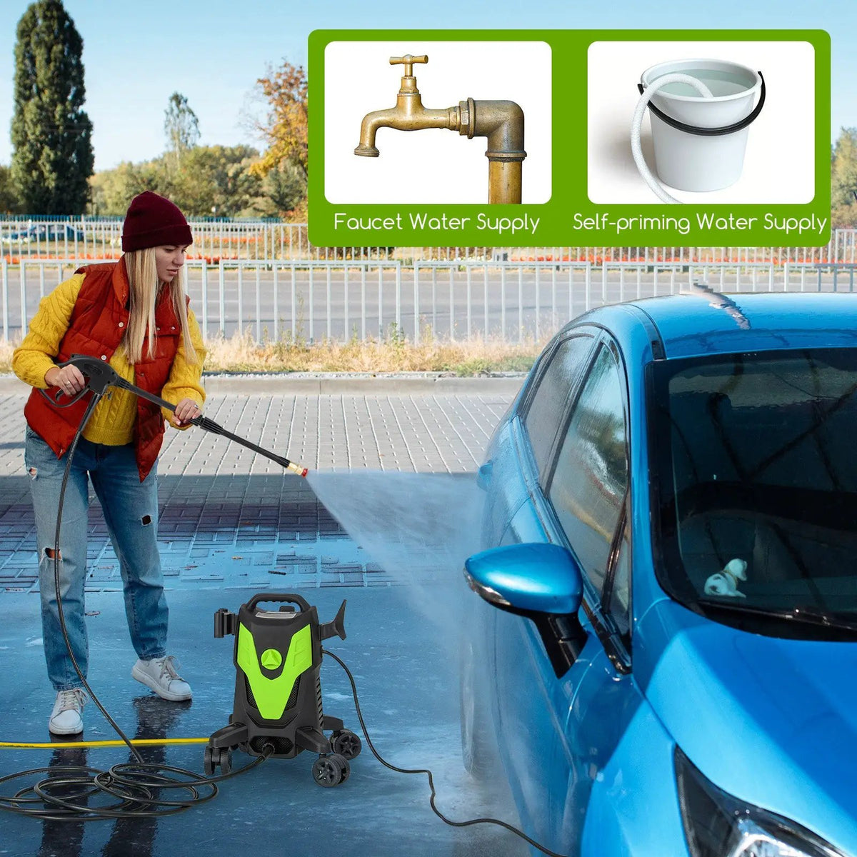 2400 PSI Electric Pressure Washer with 4 Universal Wheels, photo 7 of 9
