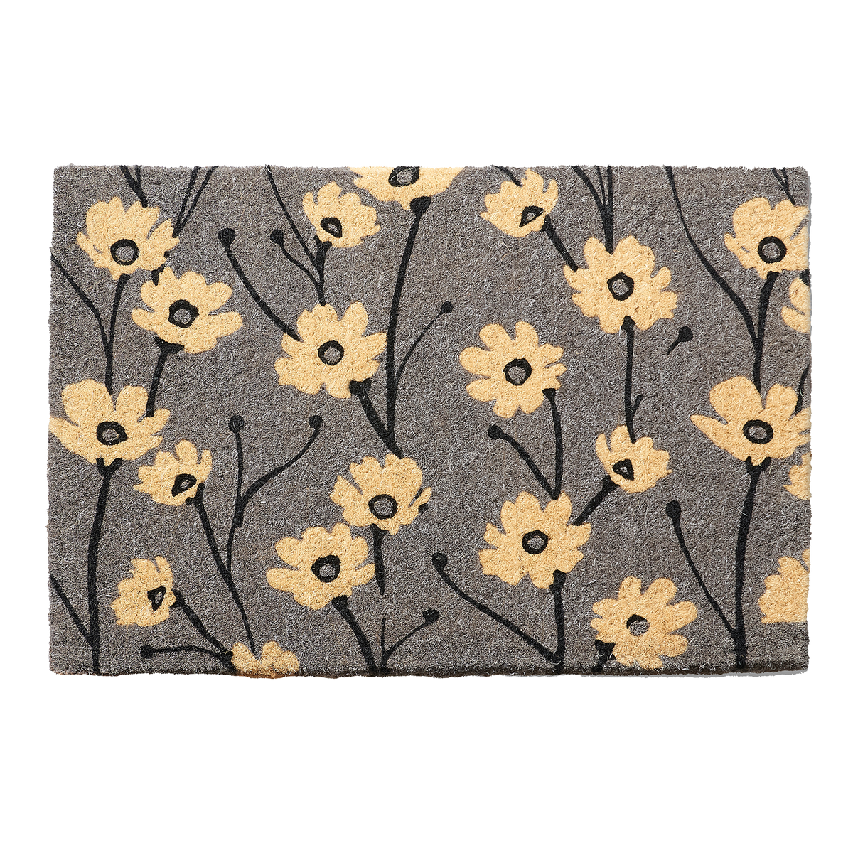 Wild Flowers - Gray Coir Doormat, photo 2 of 22