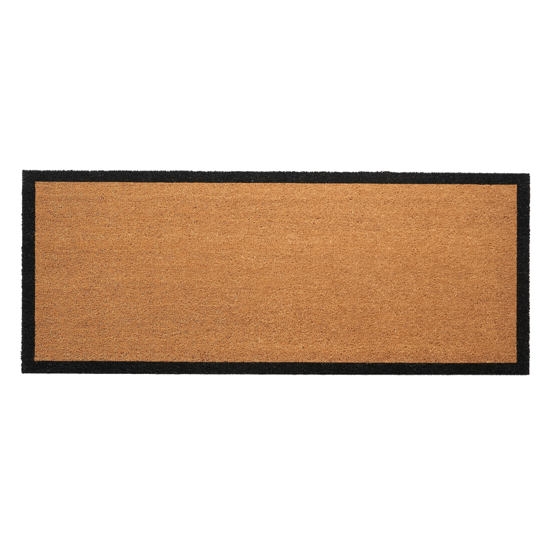 Black Border Coir Doormat by Fab Habitat