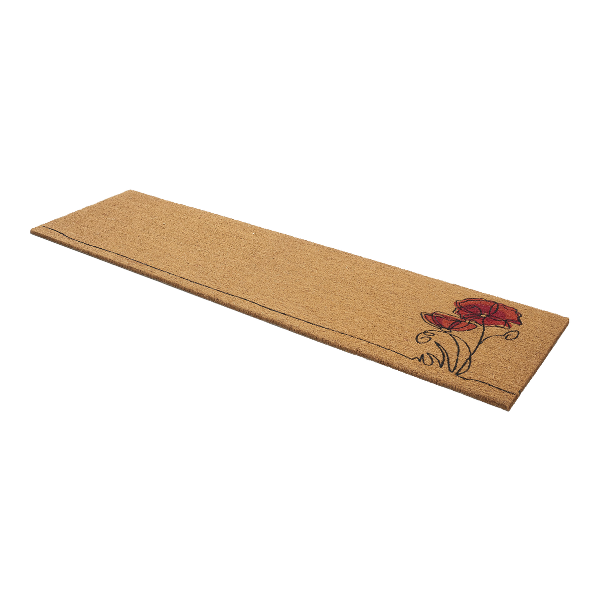 Red Flower Coir Doormat, photo 8 of 14