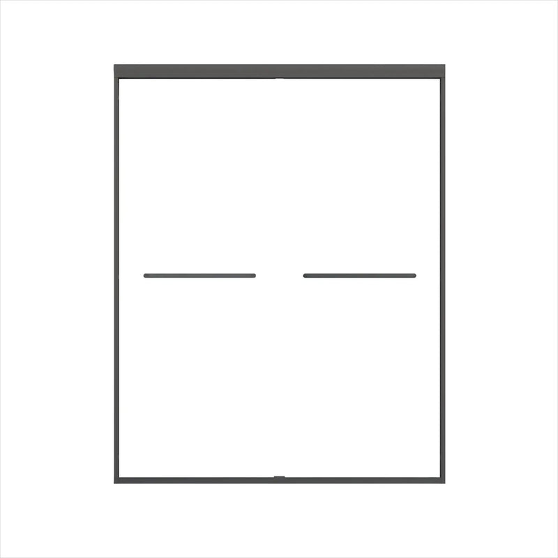 Double Sliding Shower Door, Semi-Frameless Bypass Bathroom Sliding Door With 1/4" (6 Mm) Tempered Glass For Walk-In Shower by HouseOfZazla