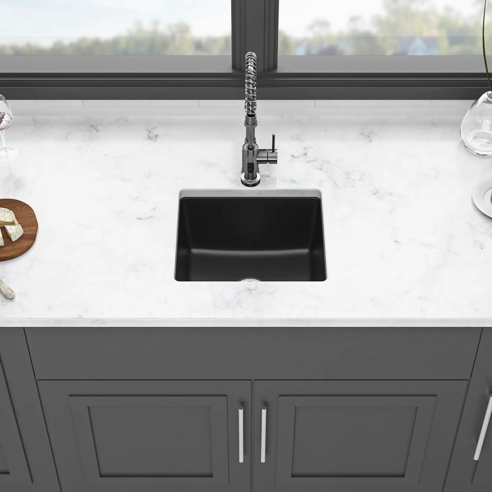 Modern Quartz Kitchen Sink Undermount Granite Composite by HouseOfZazla