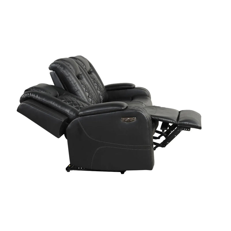 Benz - Power Recliner Set With LED Lighting And USB Charging by HouseOfZazla