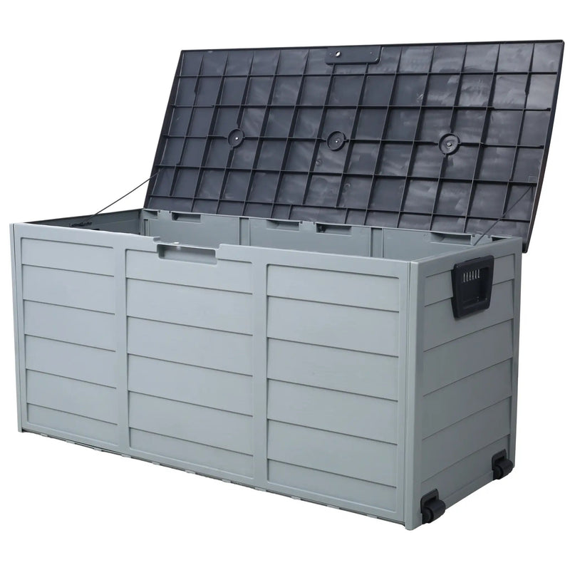 75 Gallon Resin Deck Box Storage Shed by HouseOfZazla