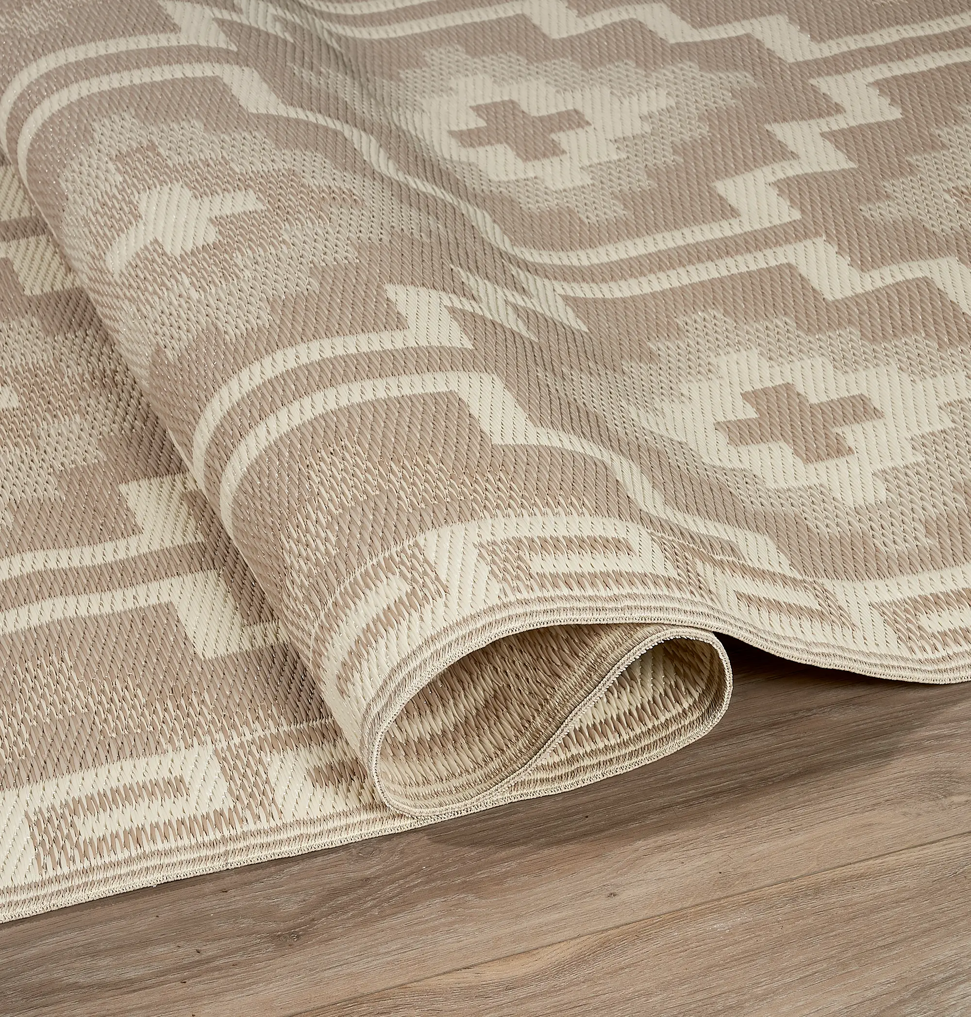 Lhasa - Mocha Outdoor Rug for Patio by Fab Habitat