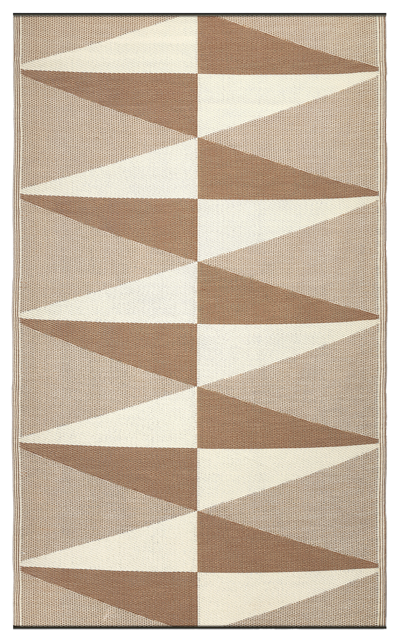 Tucson - Natural Modern Geometric Outdoor Rug for Patio by Fab Habitat