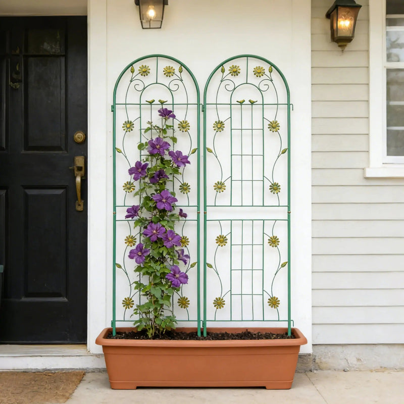 Metal Garden Trellis Rustproof Trellis For Climbing Plant Outdoor Flower Support by HouseOfZazla