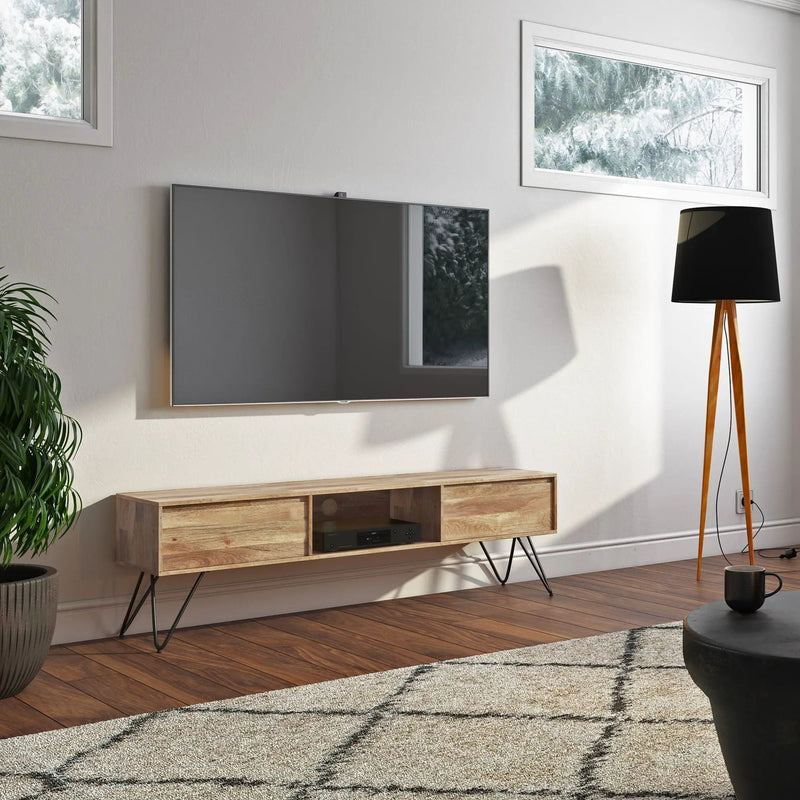 Hunter - Handcrafted TV Media Stand - Natural by HouseOfZazla