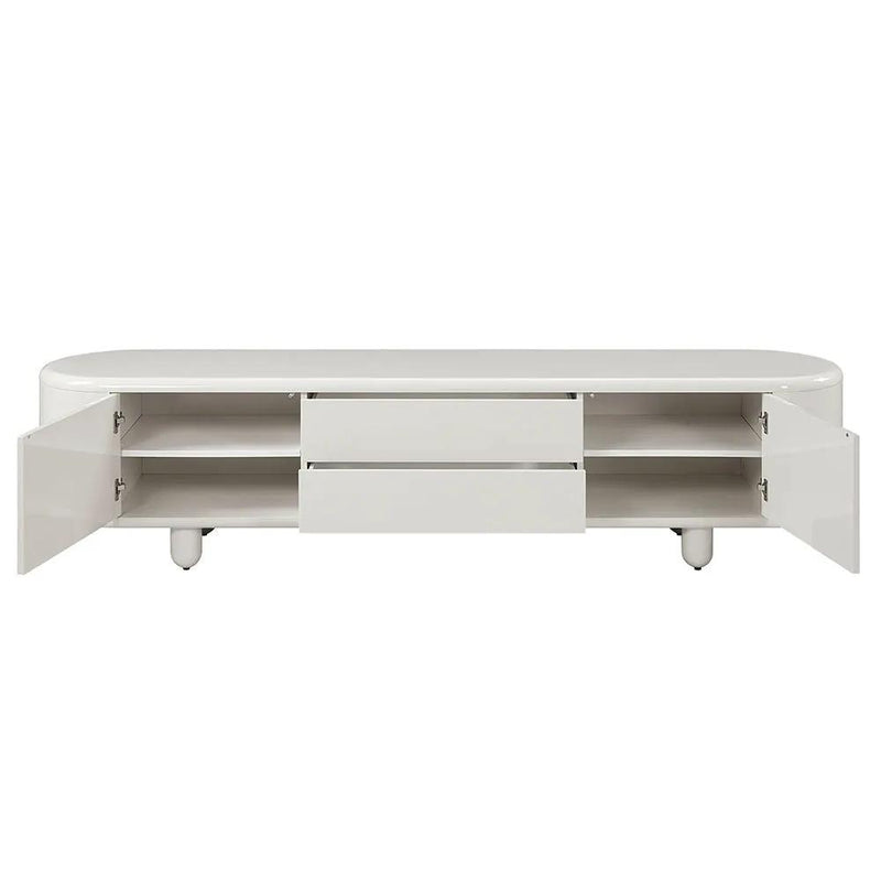 Keely - TV Stand - White High Gloss by Unique Piece Furniture