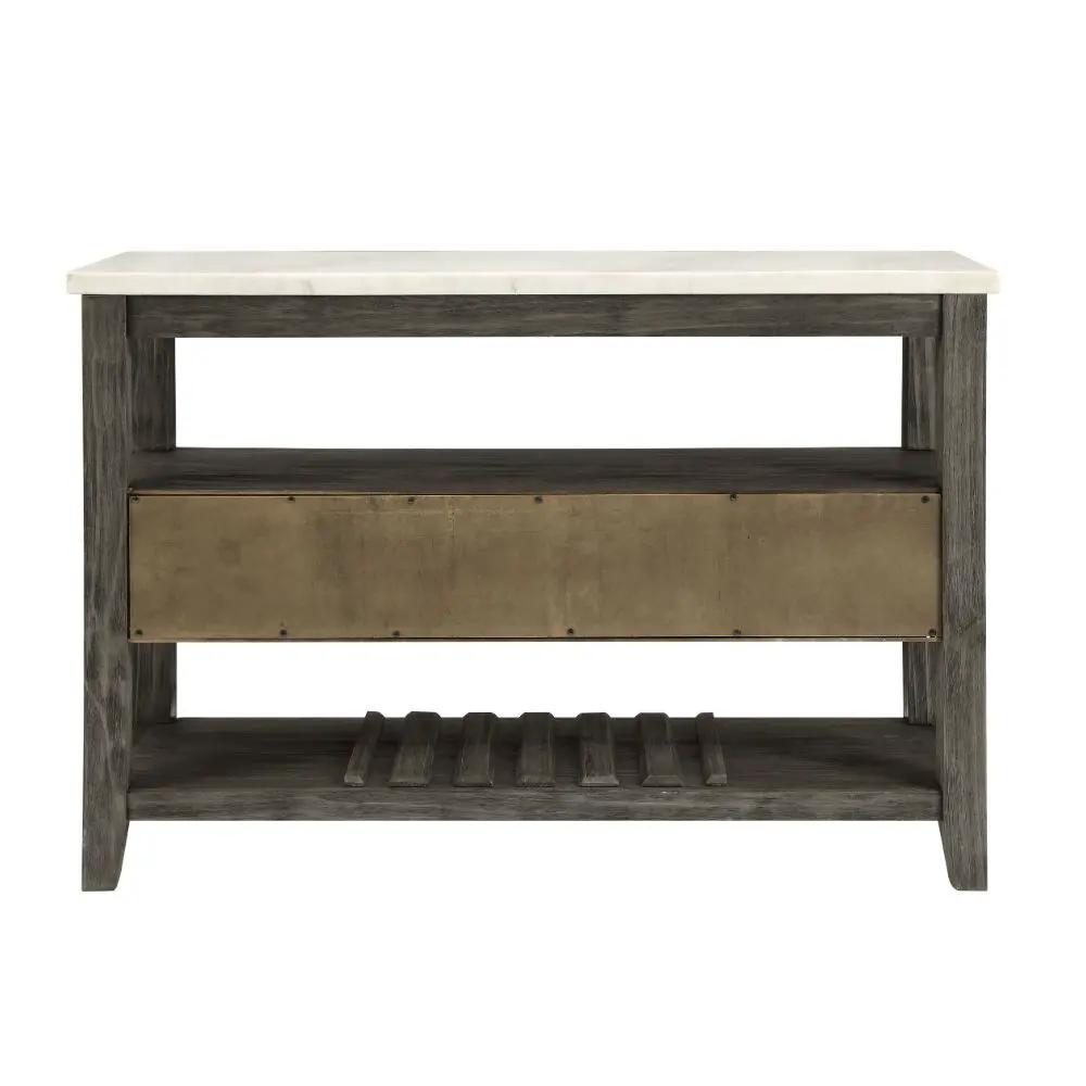 Merel - Server - White Marble Top & Gray Oak by Unique Piece Furniture