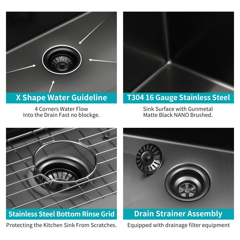 Undermount Kitchen Sink 16 Gauge Stainless Steel by HouseOfZazla