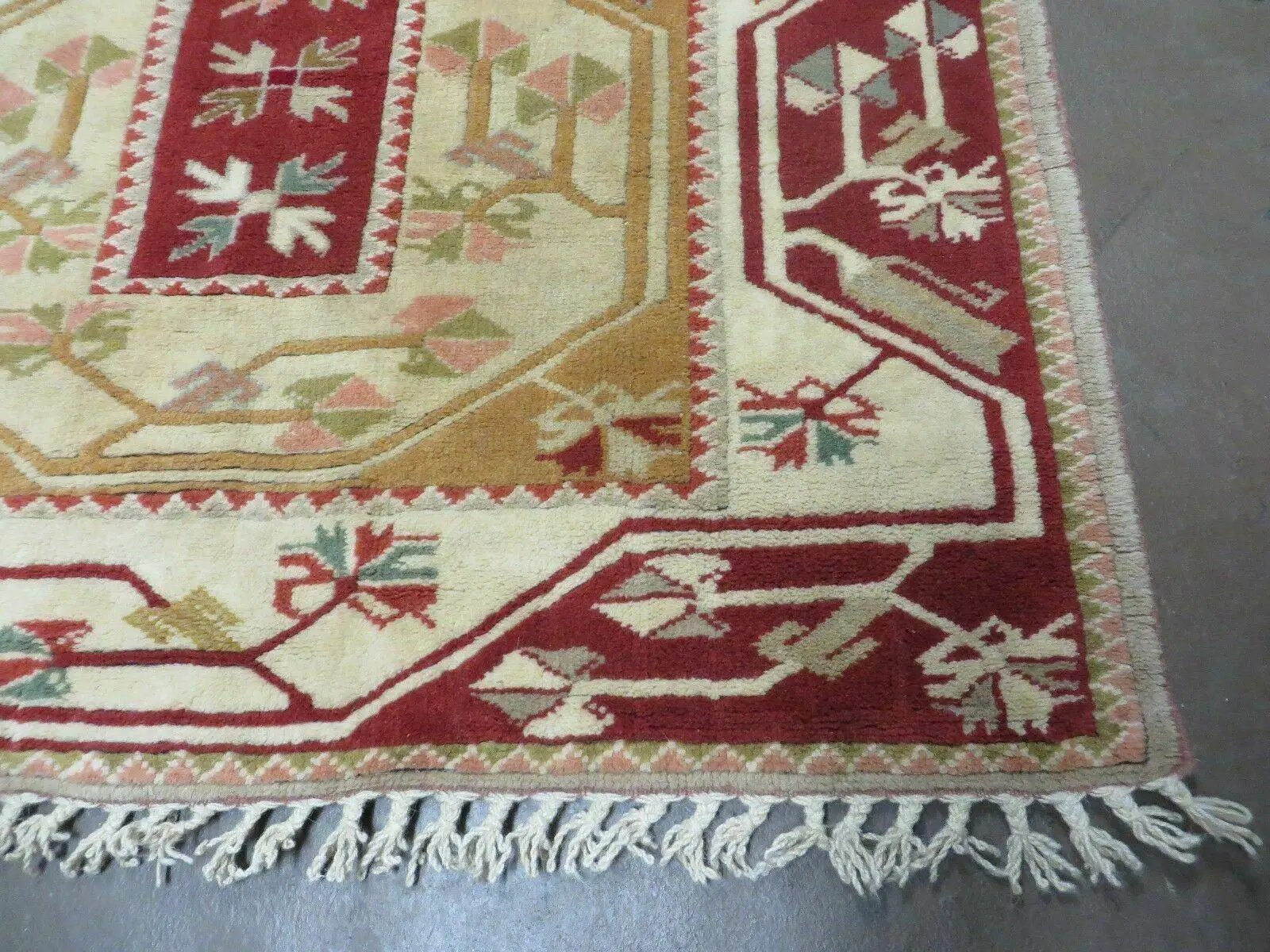 4' X 6' Vintage Handmade Knotted Turkish Kazak Pattern Wool Rug Carpet Nice by Jewel Rugs