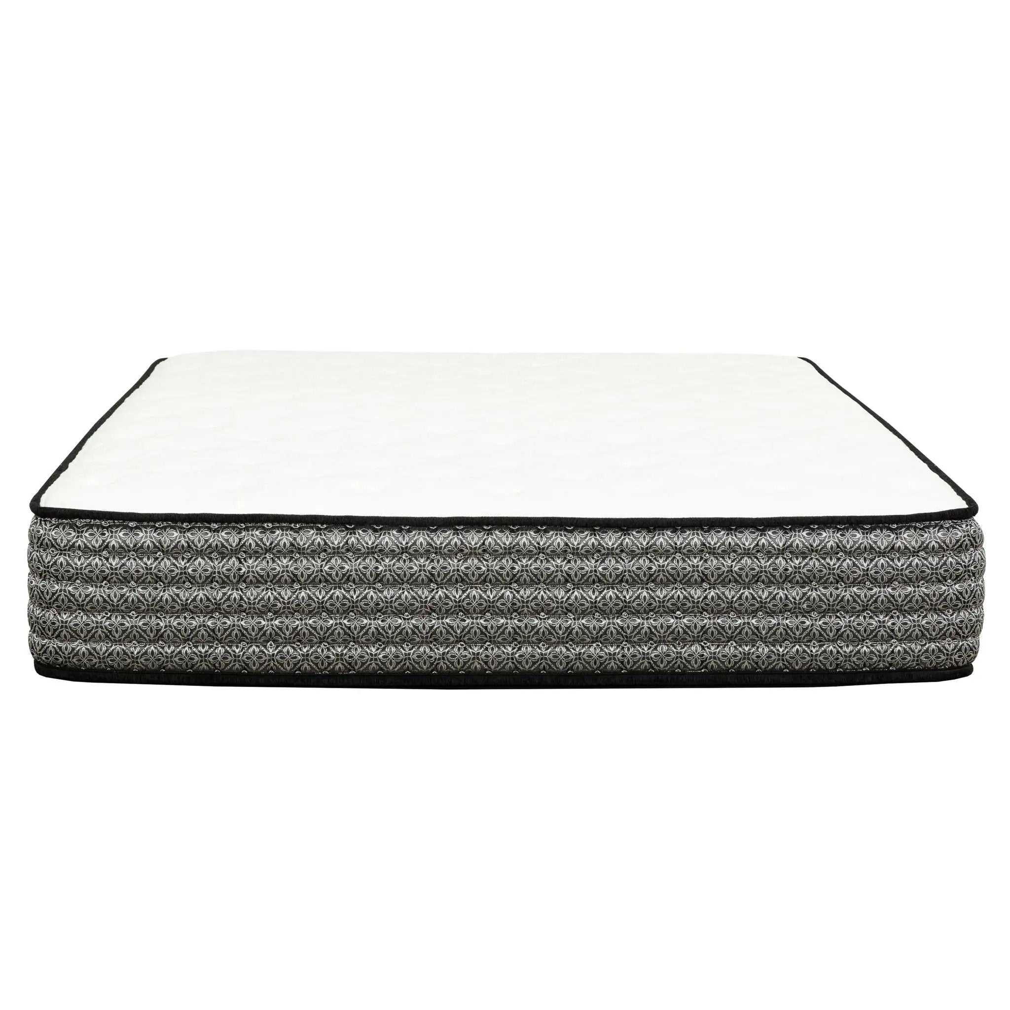 12" Premium Hybrid Mattress In A Box Soft Gel Memory Foam Top With Cooling Technology - Gray / White - Queen by HouseOfZazla
