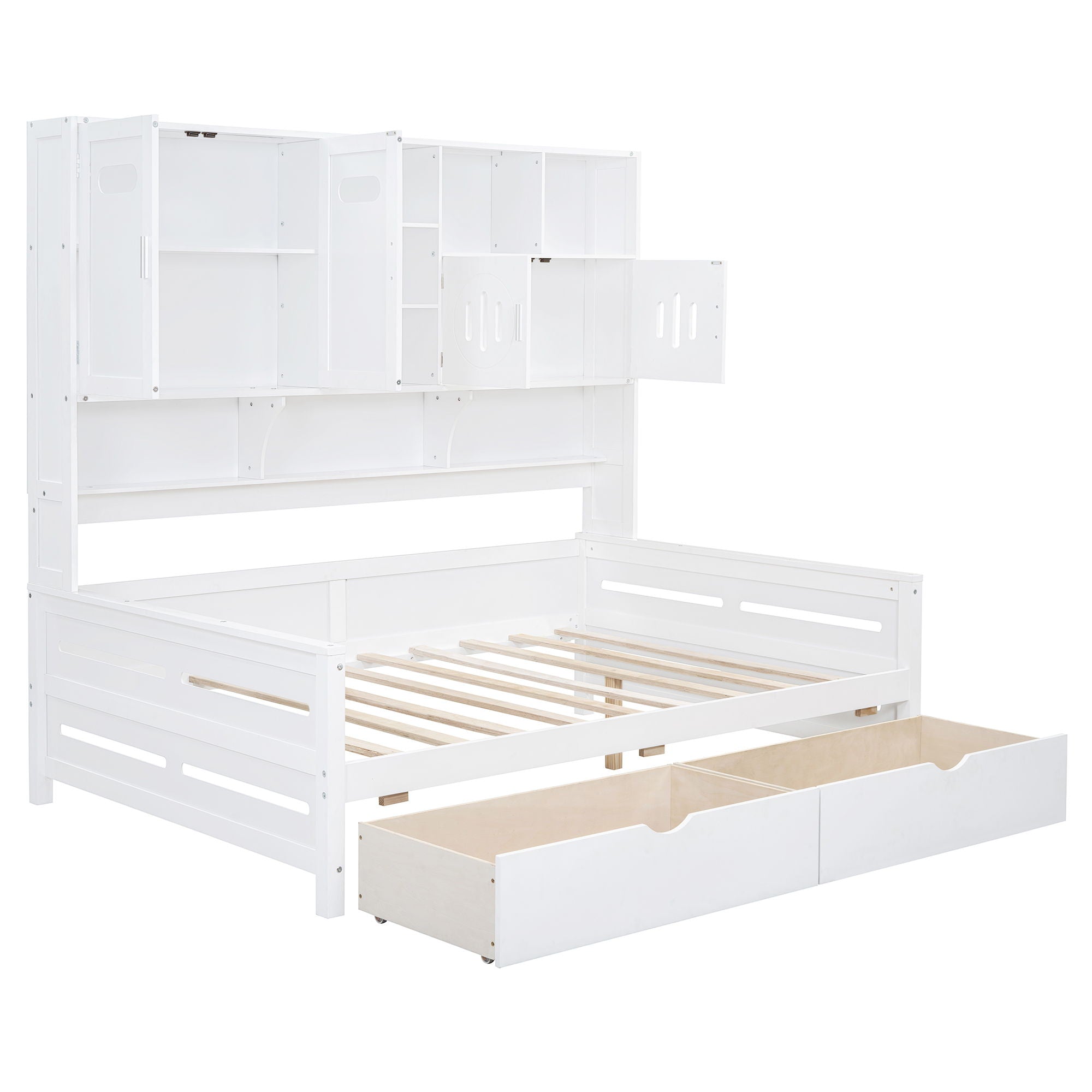 Daybed With All-In-One Cabinet And Shelf by HouseOfZazla