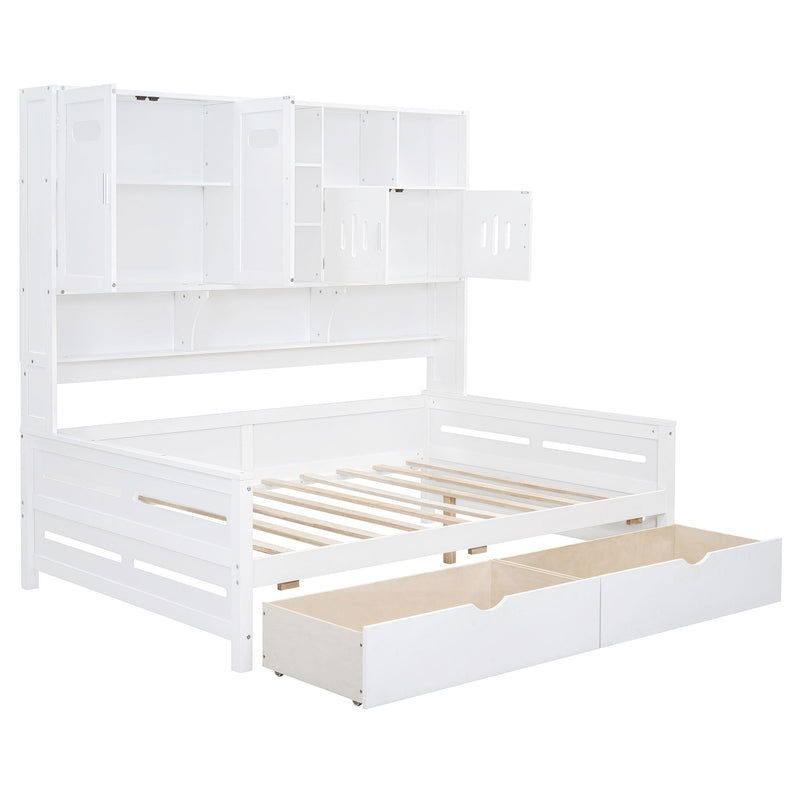 Daybed With All-In-One Cabinet And Shelf by HouseOfZazla