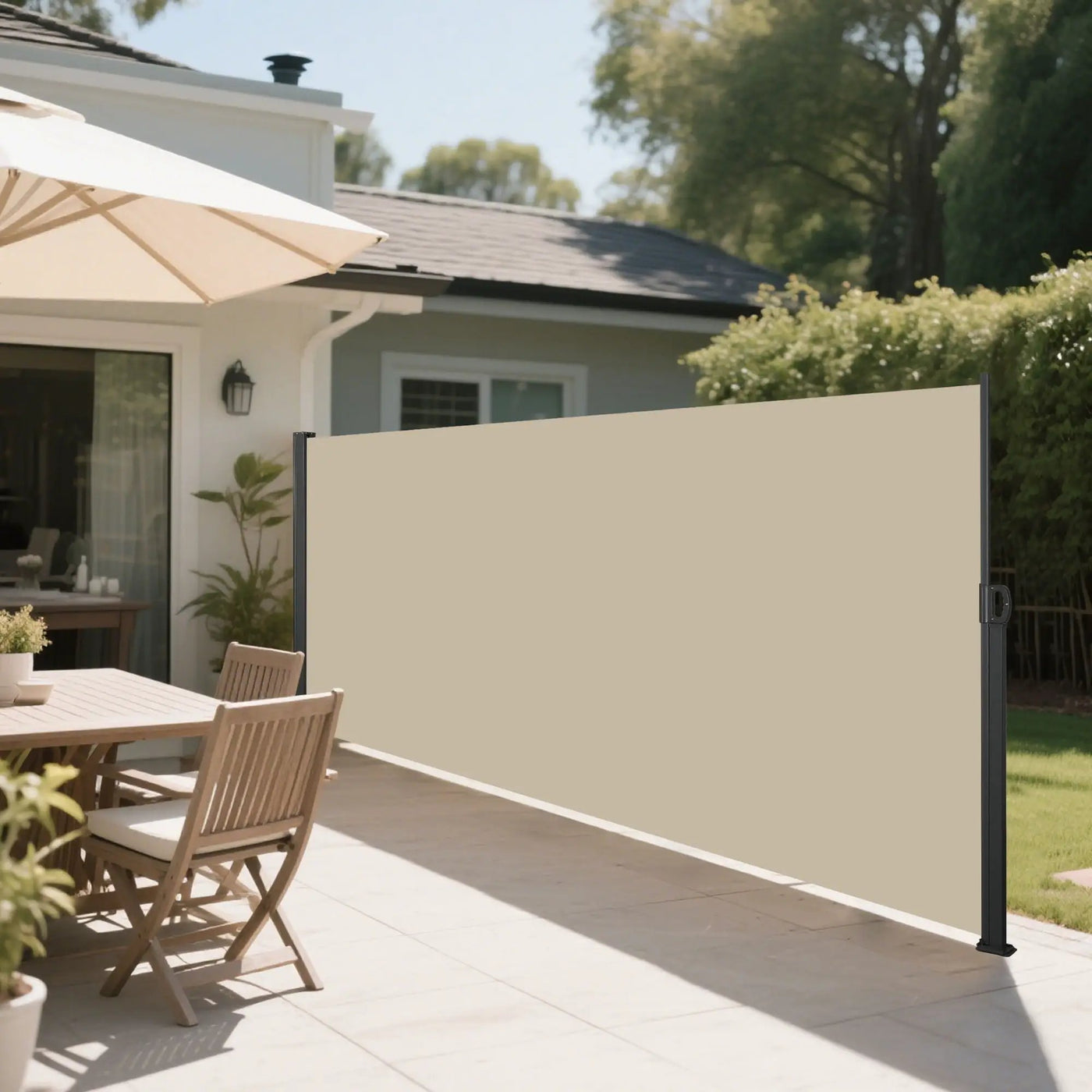 Retractable Side Awning, Waterproof And UV Resistant, Privacy Screen For Patio by Unique Piece Furniture