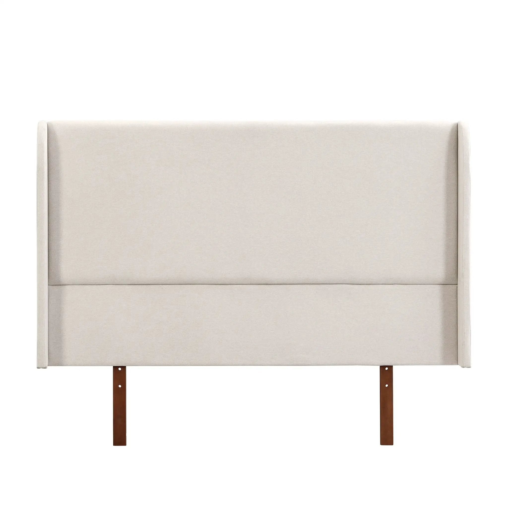 King Size Platform Bed With Upholstered High Headboard - Brown by Unique Piece Furniture