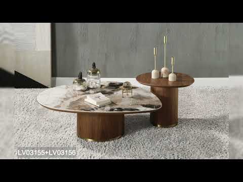 Willene - TV Stand With Ceramic Top - Ceramic Top & Walnut by Unique Piece Furniture