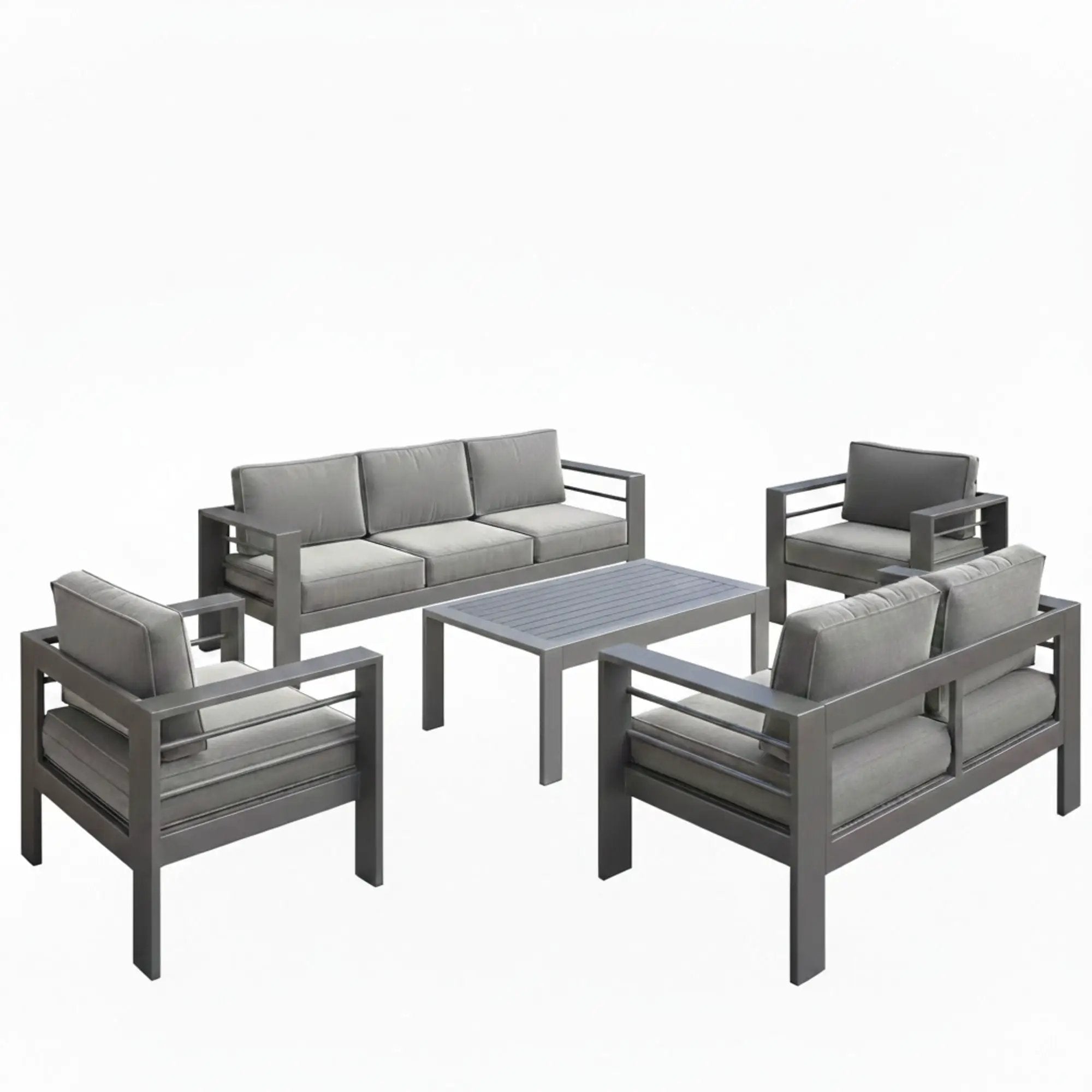 Outdoor Patio Set, All-Weather With Thick Cushions by HouseOfZazla