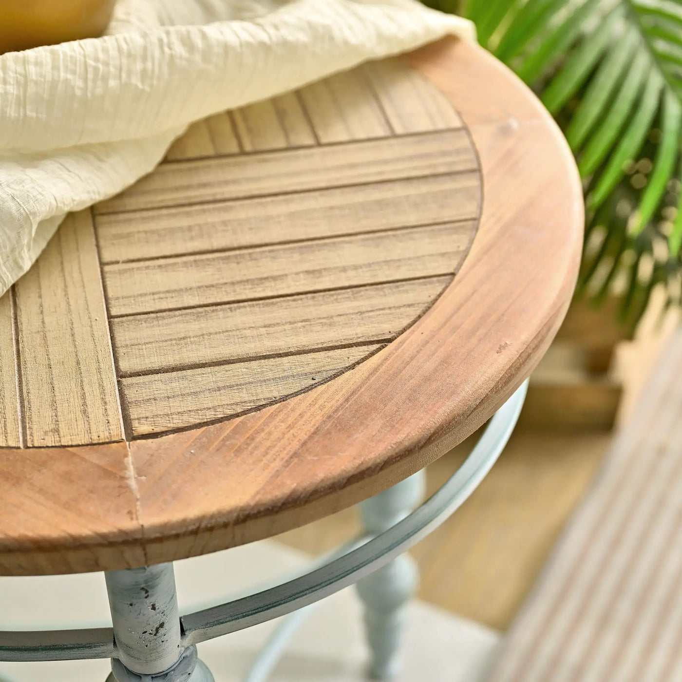 Round Top Carved Table For Living Room by Unique Piece Furniture