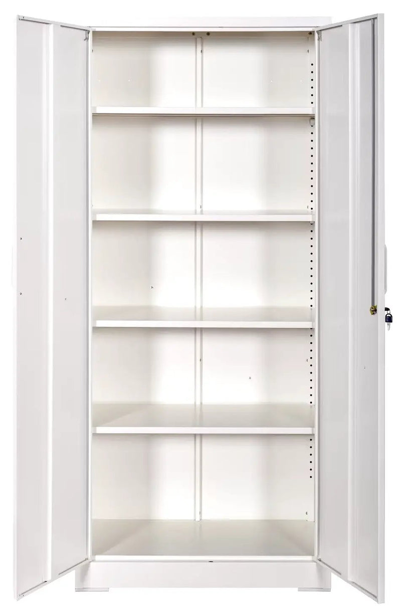 Container Furniture Direct Ironclad 71" Metal Storage Cabinet with Locking Doors and 4 Adjustable Shelves by HouseOfZazla