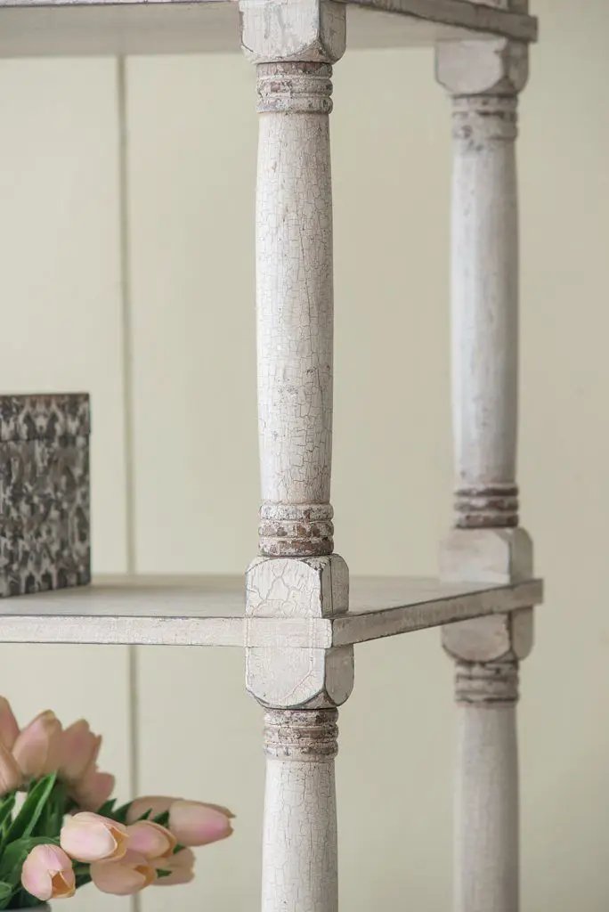 Adela - French Country Bookcase Display Storage Shelf Etageres - Antique White by HouseOfZazla