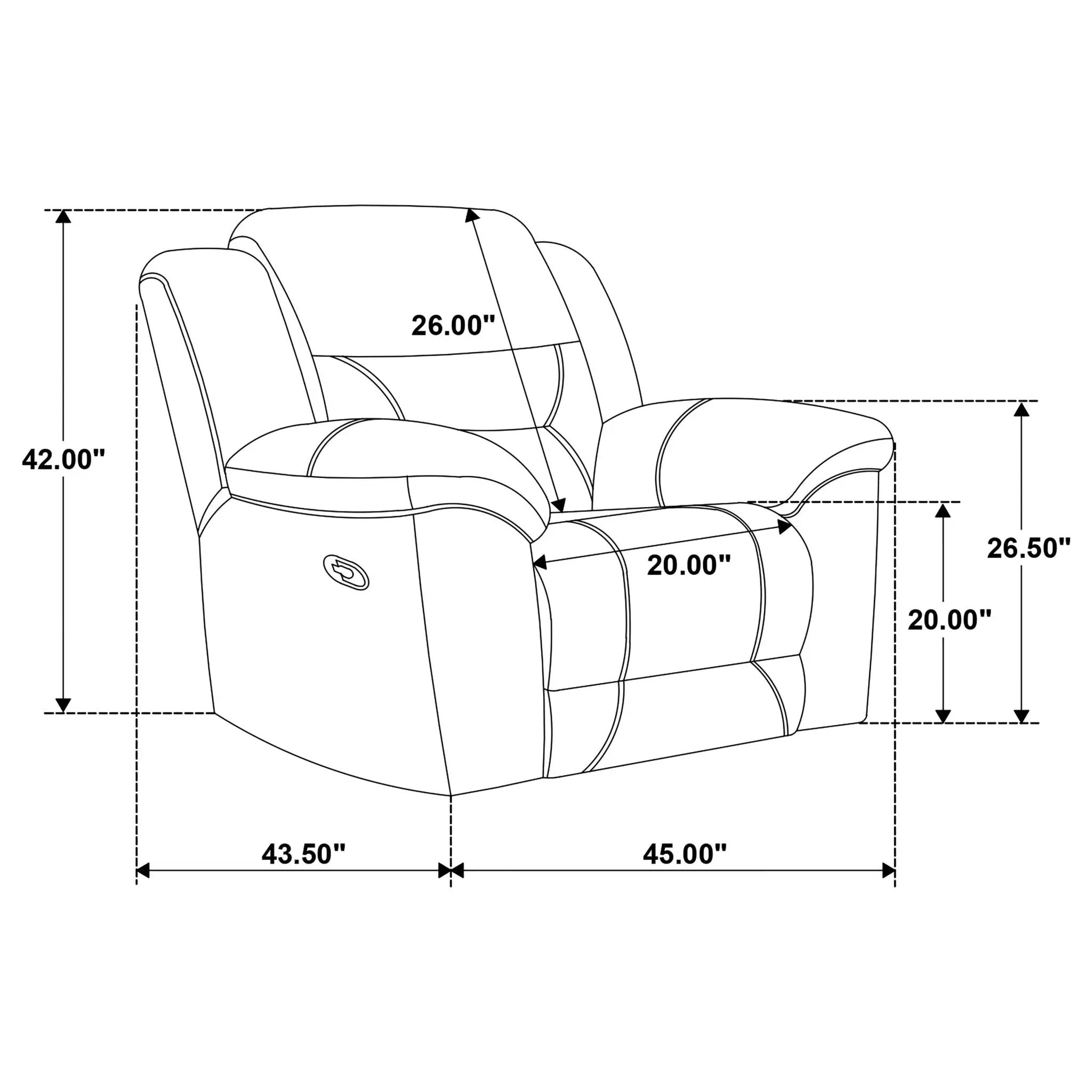 Sebring - Upholstered Glider Recliner Chair With Manual Recline And Smooth Gliding Motion - Gray by HouseOfZazla