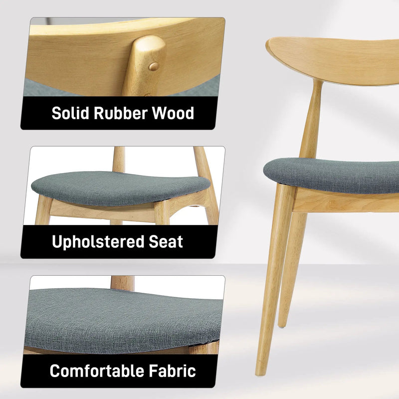 Ergonomic Back Dining Chairs (Set of 2)