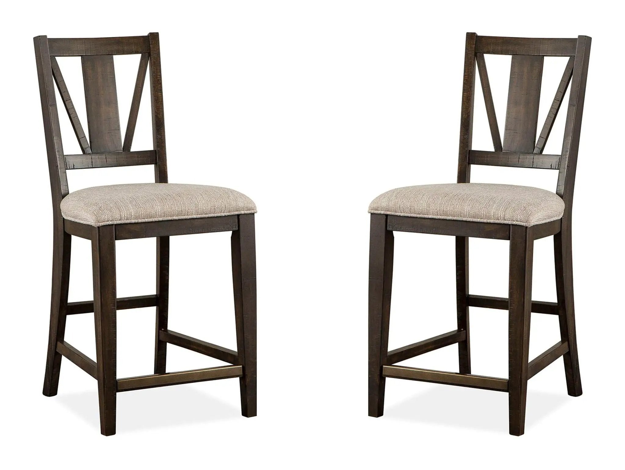 Westley Falls - Counter Chair With Upholstered Seat (Set of 2) - Graphite by Unique Piece Furniture