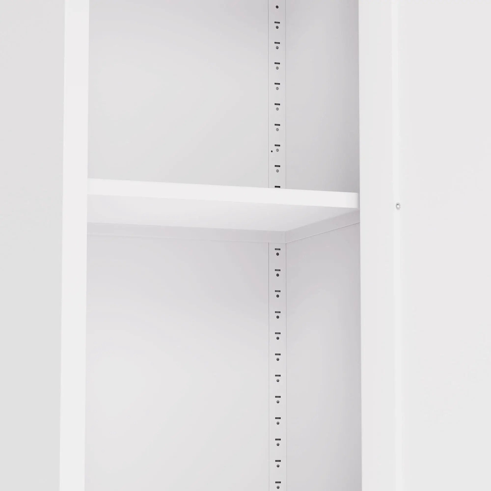 Tall Bathroom Storage Cabinet, 5-Tier Narrow With 2 Doors & Adjustable Shelves, Freestanding - White by HouseOfZazla