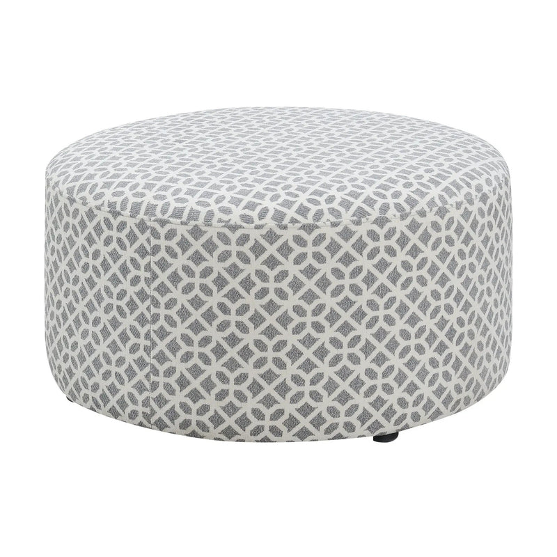 Round Ottoman - Gray by HouseOfZazla
