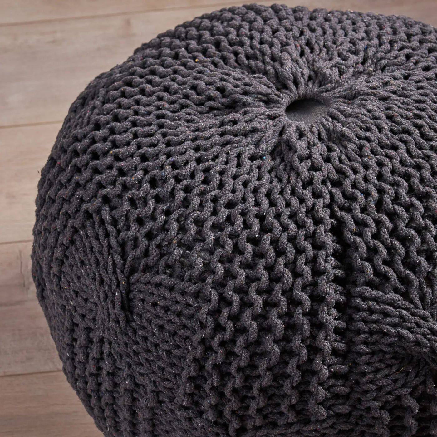 Bordeaux - Knitted Round Pouf by HouseOfZazla