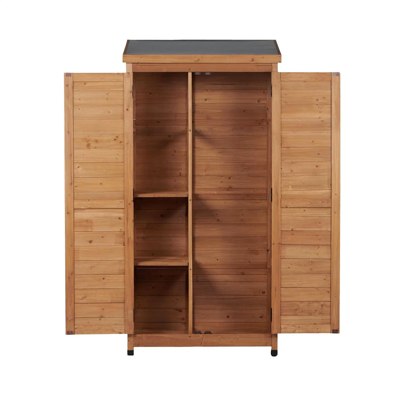Outdoor Storage Shed With Vertical Tool Cabinet For Backyard by HouseOfZazla