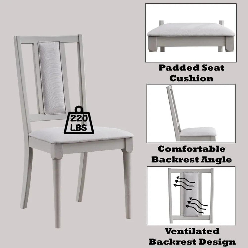 Marta - Side Chair (Set of 2) - Beige Linen & Natural by Unique Piece Furniture
