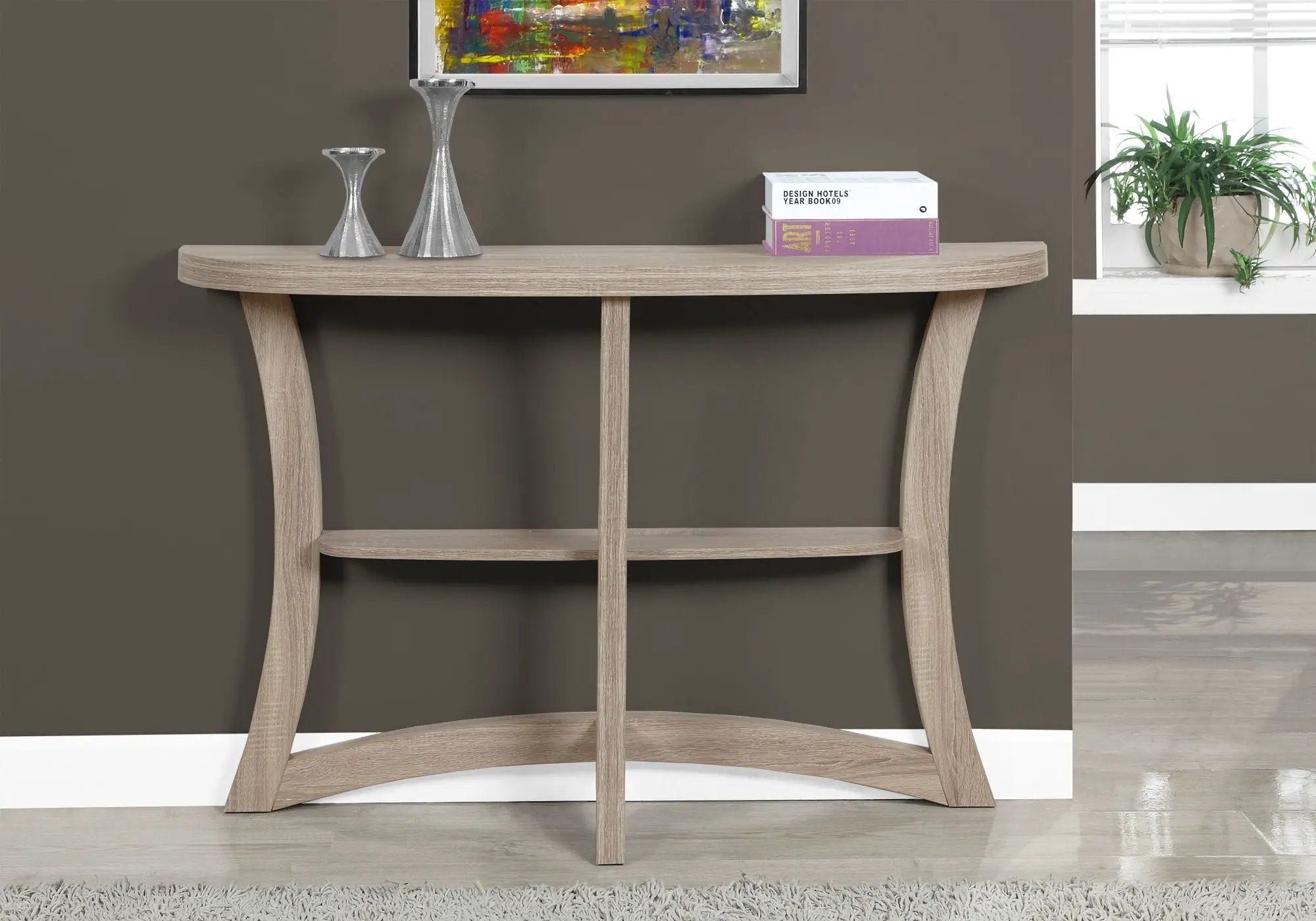 Accent Console Table For Entryway, Stylish - Taupe by HouseOfZazla