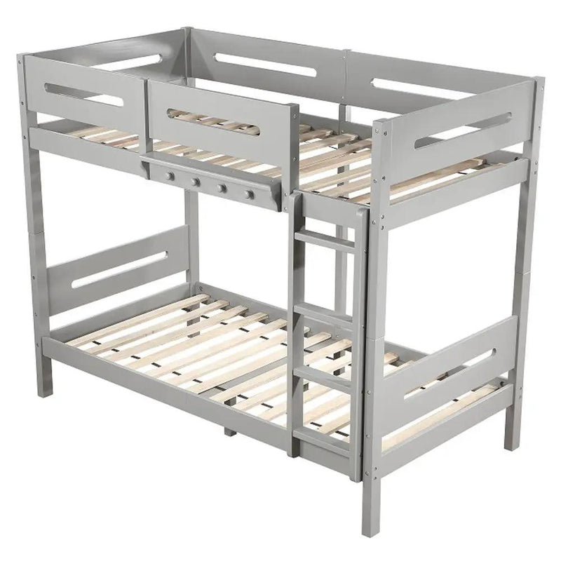 Edah - Twin Over Twin Bunk Bed - Gray by Unique Piece Furniture