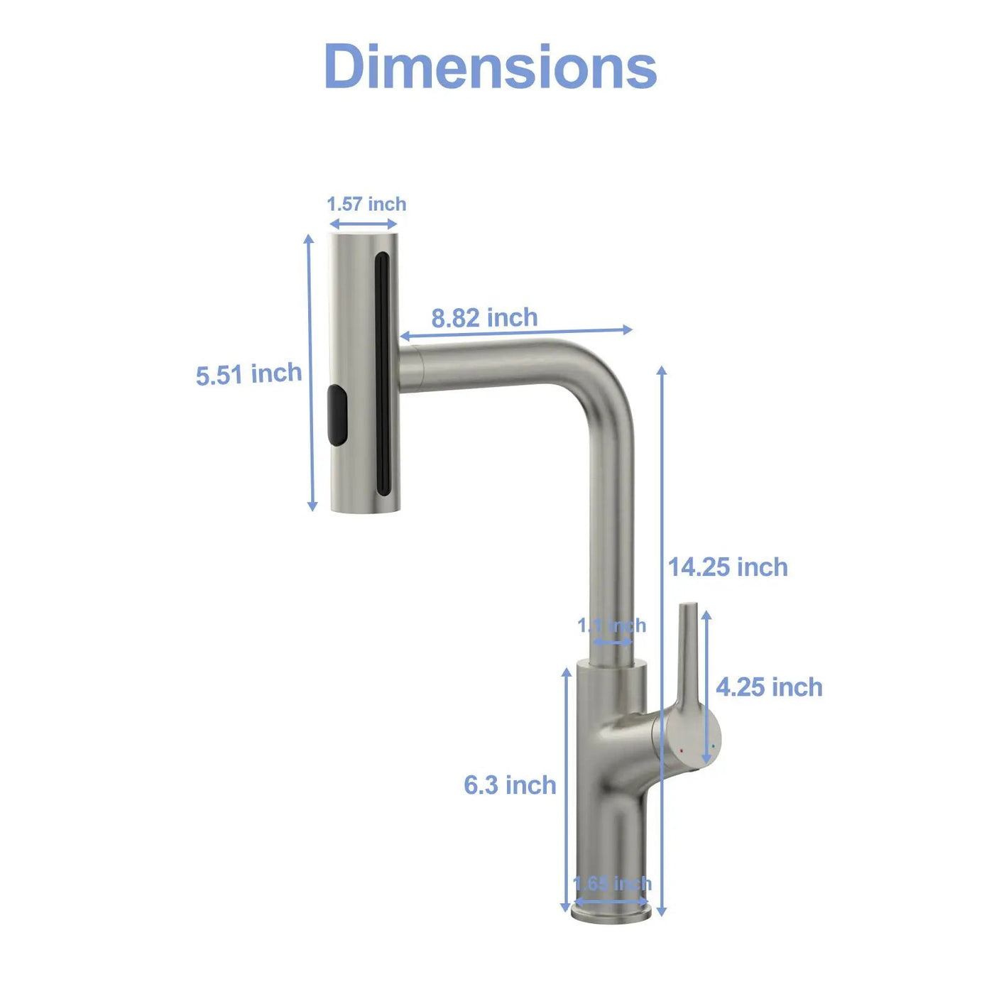 360° Pull Down Kitchen Faucet With 4 Spray Modes by HouseOfZazla